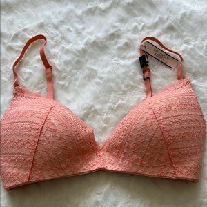 Victoria's Secret Pink Lace Bra with Adjustable Straps